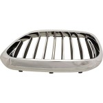 Grille for BMW 5-Series 2017-2020, Left (Driver) Side, Without M Package, With Luxury Package, Without Night Vision, Sedan, Replacement Models: 520i, 530i, 540i, M550i.