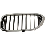 Grille for BMW 5-Series 2017-2020, Left (Driver) Side, without M Package and Luxury Package, Sedan, Replacement - fits models: 520i, 530i, 540i, 550i.