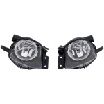 Fog Light Assembly for BMW 3-Series 2006-2008, Right (Passenger) and Left (Driver), Halogen, Clear Lens, without M Package, Sedan/Wagon, Replacement