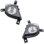 Fog Light Assembly for BMW 3-Series 2009-2012, Right (Passenger) and Left (Driver), Halogen, Clear Lens, Sedan/Wagon, Replacement Models: 320i, 328i, 335i, 335d, 335is.