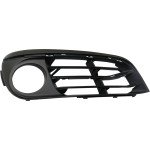 Front Fog Light Molding for BMW 5-Series 2014-2016 Right (Passenger), Textured Black, Without M Package, Luxury/Modern Line, Sedan, Replacement