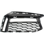 Front Fog Light Molding for BMW 5-Series 2017-2020, Right (Passenger), Textured Black, with M Package, Excluding M550i Model, Replacement