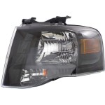 Headlight Assembly for Ford Expedition 2007-2014, Left (Driver), Halogen, with Black-Out (Black Interior), Replacement