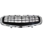 Lower Grille for Chevrolet Cruze 2015-2015/Cruze Limited 2016-2016, Textured Dark Gray with Chrome Molding, Automatic Transmission, Excluding LTZ Model, Replacement