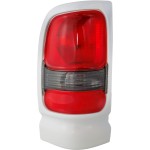 Tail Light for Dodge RAM Pickup 1994-2001, Left (Driver) Side, Lens and Housing, White, with Sport Package, Replacement