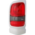 Tail Light for Dodge RAM Pickup 1994-2001, Left (Driver) Side, Lens and Housing, White, with Sport Package, Replacement