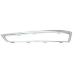 Front Bumper Grille Molding for Acura MDX 2010-2013, Right (Passenger) Side, Garnish, Painted Silver, Replacement