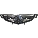 Grille for Acura TL 2004-2006, Textured Black Shell and Insert, Replacement