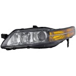 Left (Driver) Headlight for Acura TL 2004-2005, USA Built Vehicle, Lens and Housing, Xenon Light, Without HID Kit, Replacement
