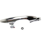 Front Exterior Door Handle for Acura MDX 2007-2013, Left (Driver), All Chrome, with Keyhole, Plastic Material, Replacement