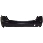 Rear Bumper Cover for Audi A4 2009-2012 Sedan, Primed (Ready to Paint), without S-Line Package, without Parking Aid Sensor Holes, Replacement