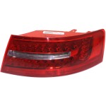 Right (Passenger) Outer Tail Light for Audi A6/S6 Sedan 2009-2011, Lens and Housing, Replacement