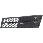 Front Bumper Grille for BMW 5-Series (2011-2013) Left (Driver) Outer, Textured Black, without M Package, Sedan, Replacement, Fits 528i, 535i, 550i.