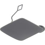 Front Bumper Tow Hook Cover for BMW 3-Series 2013-2019, Sedan (2014-2019, Wagon), Primed (Ready to Paint), with M Sport Line, Replacement Models: 320i, 328i, 330i, 335i, 340i.