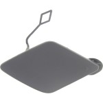 Front Bumper Tow Hook Cover for BMW 3-Series 2013-2019, Sedan (2014-2019, Wagon), Primed (Ready to Paint), with M Sport Line, Replacement Models: 320i, 328i, 330i, 335i, 340i.