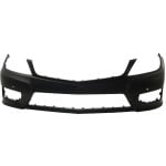 Front Bumper Cover for Mercedes-Benz C-Class 2012-2015, Primed (Ready to Paint), with AMG Styling Package and Ptronic Holes, without Headlight Washer and Side Marker Light Holes, Excluding C63 AMG Model, Replacement