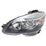 Headlight Assembly for Mercedes-Benz C-Class 2008-2011, Left (Driver), Halogen, Black Interior, From 02-09-07, Replacement