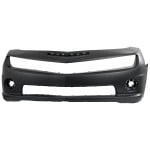 Front Bumper Cover for Chevrolet Camaro 2010-2013, Primed (Ready to Paint), without Tow Hook Holes, SS Model, Replacement (CAPA Certified)