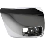 Front Bumper End Right (Passenger) for Chevrolet Silverado 1500 (2007-2013), Chrome, Plastic Face Bar Cap, with Fog Light Holes, Excludes 2007 Classic, Replacement