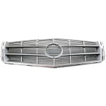CTS 08-11 Grille for Cadillac, ABS Plastic with Chrome Shell and Painted Silver Gray Insert, Excludes V Model, Replacement
