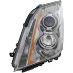 Headlight Assembly for CTS 2008-2015 Left (Driver), Halogen, Compatible with Base/3.0L/3.6L Models, Replacement
