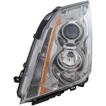 Headlight Assembly for CTS 2008-2015 Left (Driver), Halogen, Compatible with Base/3.0L/3.6L Models, Replacement
