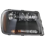 Headlight Assembly for Chevrolet Trailblazer 2006-2009 Right (Passenger) Side, Composite, Halogen, LT Model, Replacement