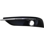 Front Fog Light Molding for Chrysler 200 2011-2014, Left (Driver), Textured Black with Chrome Trim, Convertible/Sedan, Replacement
