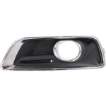 Front Fog Light Molding for Chevrolet Malibu 2013-2015/Malibu Limited 2016, Left (Driver), Black with Chrome Trim, Replacement
