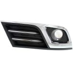 Front Fog Light Molding for Chevrolet Traverse 2013-2017 Right (Passenger), Textured Black with Chrome Trim, LTZ/Premier Models, Replacement