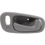Front Interior Door Handle for Toyota Corolla/Chevrolet Prizm 1998-2002, Right (Passenger), Gray, with Power Lock and Lock Hole, Suitable for Rear, Replacement