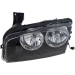 Headlight Assembly for Dodge Charger 2006-2007, Left (Driver), Halogen, Black Interior, Up To 11-8-2006, Replacement