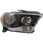 Headlight Assembly for Dodge Durango 2011-2013, Right (Passenger), Halogen, Black Interior, Replacement