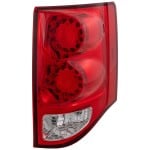 Tail Light Assembly for Dodge Grand Caravan 2011-2020, Right (Passenger), Red and Clear Lens, Replacement