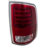 Tail Light Assembly for Dodge RAM 1500 (2013-2018), 2500/3500 (2014-2018), 1500 Classic (2019-2022), Right (Passenger) Side, LED, Premium Type, Chrome Interior, Replacement (CAPA Certified)