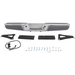 Step Bumper Face Bar and Pad for 1997-2004 Dakota with Pad Provision and Mounting Bracket, Chrome, Replacement