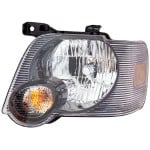 Headlight Assembly for Ford Explorer 2007-2010, Left (Driver), Halogen, Smoke Lens, Replacement