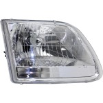 Headlight Assembly for Ford F-150 2001-2003, F-150 Heritage 2004, Right (Passenger) Side, Halogen, XL/XLT/Lariat Models, Replacement