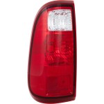 Tail Light Lens and Housing for Ford F-Series Super Duty 2008-2016, Left (Driver), Replacement - Fits F-250, F-350, F-450, and F-550
