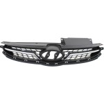 Paintable Shell and Insert Grille for 2011-2013 Hyundai Elantra Limited Model, with Chrome Insert, USA Built Vehicle, Replacement