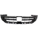 Grille for Honda Accord 2013-2015 Sedan, 6 Cylinder, Painted Black Shell and Insert, Replacement