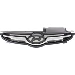 Black Shell and Chrome Insert Grille for 2014-2015 Hyundai Elantra, Sedan, Korea Built Vehicle Replacement (CAPA Certified)