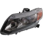 Headlight Assembly for 2012-2012 Honda Civic, Left (Driver) Side, Halogen Light, Hybrid Model, Replacement