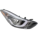 Headlight Assembly for Hyundai Elantra 2014-2016, Right (Passenger), Without LED Position Light, Sedan, Fits Korea/USA Built Vehicle, Replacement