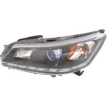 Headlight Assembly for Honda Accord 2014-2015, Left (Driver), Halogen, Sedan, Hybrid Model, Replacement