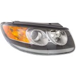 Headlight Assembly for Hyundai Santa Fe 2010-2012, Right (Passenger), Halogen, Clear Reflector, Replacement