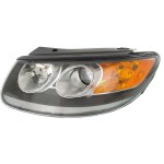 Headlight Assembly for Hyundai Santa Fe 2010-2012, Left (Driver), Halogen, Clear Reflector, Replacement