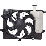 Radiator Fan Assembly for Hyundai Elantra 2011-2013, Elantra GT 2013-2015, Kia Forte 2014, with Resistor and Coolant Tank, Replacement
