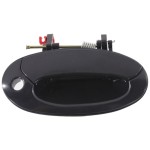 Front Exterior Door Handle for Hyundai Elantra 1998-2000, Right (Passenger), with Small Key Hole/Half, Smooth Black Plastic, Replacement