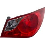 Tail Light Assembly for Hyundai Sonata 2011-2014, Right (Passenger) Outer, Bulb Type, Excludes Hybrid Model, Replacement